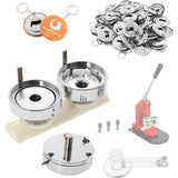Load image into Gallery viewer, Button Maker Keychain Bottle Opener Making Mold 58mm with 100 Sets of Button Part Supplies, Circle Cutter, Accessories for Sliding Rail Pin Making Machine