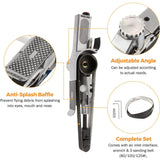 Load image into Gallery viewer, Mini Air Belt Sander for Woodworking Metal Working 20mm 3/4 Inch Handheld Angle Grinder with 3 Belts 80/100/120 Grit Industrial Pneumatic Tool