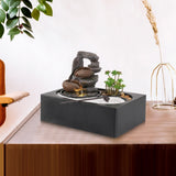 Load image into Gallery viewer, Indoor Water Fountains Tabletop Water Fountain with Pump Zen Garden Relaxation Desk Waterfall Fountain Indoor Small Fountain for Zen Room Decor