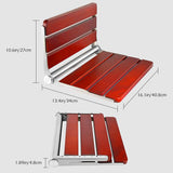 Load image into Gallery viewer, Fold Down Shower Seat Folding Shower Seat Wall Mounted Teak Wood Fold Down Shower Seat Home Care Shower Bench for Inside Shower, Bathroom Fold Up Wooden Bench Shower Chair (16.1&#39;&#39;*13.4&#39;&#39;)