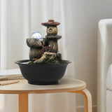Load image into Gallery viewer, Tabletop Water Fountain Fountains with Rolling Ball, Feng Shui Zen Desktop Waterfall Fountains Water Sound Relaxation for Home Office Decor
