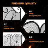 Load image into Gallery viewer, 49X31 inch Decorative Fireplace Screen Outdoor Fireplace Cover Screen 3 Panel Iron Mesh Modern Vintage Art Decor