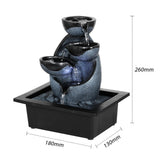 Load image into Gallery viewer, Tabletop Water Indoor Fountain with LED Light, Desktop Meditation Waterfall Fountain, Zen Calming Water Sound Relaxation Fountain for Home Office, Feng Shui Decor