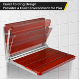 Load image into Gallery viewer, Fold Down Shower Seat Folding Shower Seat Wall Mounted Teak Wood Fold Down Shower Seat Home Care Shower Bench for Inside Shower, Bathroom Fold Up Wooden Bench Shower Chair (16.1&#39;&#39;*13.4&#39;&#39;)
