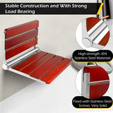 Load image into Gallery viewer, Fold Down Shower Seat Folding Shower Seat Wall Mounted Teak Wood Fold Down Shower Seat Home Care Shower Bench for Inside Shower, Bathroom Fold Up Wooden Bench Shower Chair (16.1&#39;&#39;*13.4&#39;&#39;)
