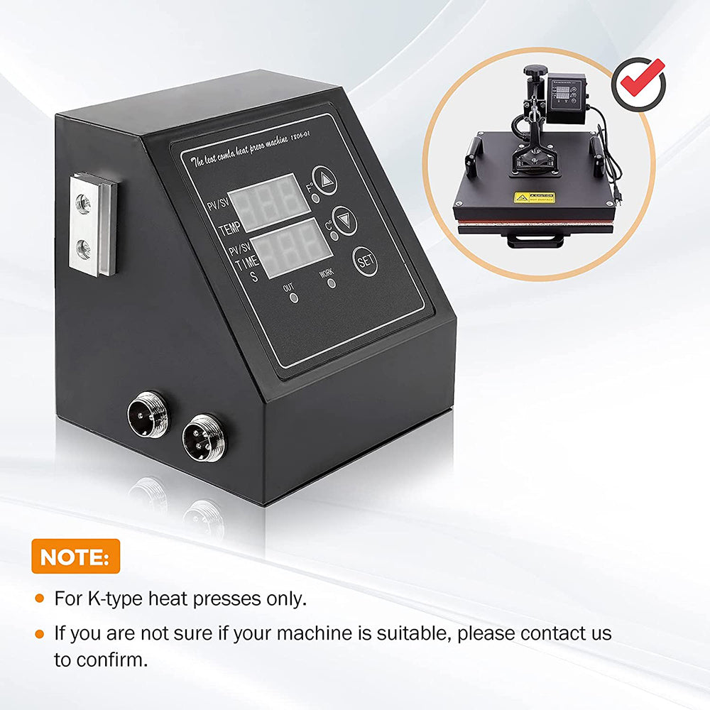 110V 1400W Heat Press Control Box Replacement for 15x15 Inch K-Type Di