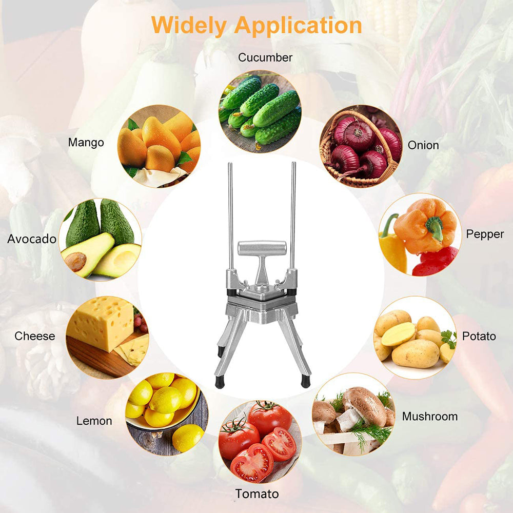 Kitchen Gadgets Vegetable Dicer Chopper Cucumber Carrots Potato Cutter  Plastic Stainless Steel French Fry Cutter