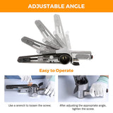 Load image into Gallery viewer, Mini Air Belt Sander for Woodworking Metal Working 20mm 3/4 Inch Handheld Angle Grinder with 3 Belts 80/100/120 Grit Industrial Pneumatic Tool