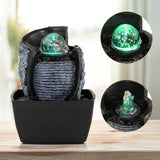 Load image into Gallery viewer, Tabletop Water Fountain Fountains with Colorful Rolling Ball, Feng Shui Zen Desktop Waterfall Fountains Water Sound Relaxation for Home Office Decor