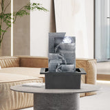 Load image into Gallery viewer, Water Fountain Indoor Fountains with Rolling Ball, Calming Water Sound Feng Shui Zen Waterfall Fountain Relaxion Tabletop Fountains for Home Office Decor
