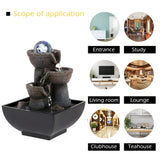 Load image into Gallery viewer, Water Fountains Indoor Tabletop Fountain with Pump Waterfall Fountain Indoor Coloured LED Lights Desk Water Fountains for Home Office Decor