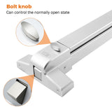 Load image into Gallery viewer, Door Push Bar Panic Exit Device with Exterior Lever, 70cm/27.5” Stainless Steel Commercial Emergency Exit Door Push Bar, Exit Device Parts Door Hardware for 28”-50” Wood Metal Door