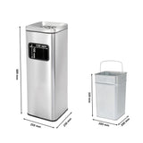 Load image into Gallery viewer, Stainless Steel Trash Can, Commercial Garbage Can for School, Hotel ,Hospital, Elevator Entrance, Supermarket
