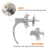 Load image into Gallery viewer, Door Push Bar Panic Exit Device with Exterior Lever, 70cm/27.5” Stainless Steel Commercial Emergency Exit Door Push Bar, Exit Device Parts Door Hardware for 28”-50” Wood Metal Door