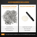Load image into Gallery viewer, 3/8Inch (10mm) Grommet Tool Kit with 500 Grommet Supplies Handheld Hole Punch Pliers Eyelet Tool Grommets Press for Leather Fabric Paper Tarp Canvas
