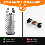 Load image into Gallery viewer, Rotating Glasses Display Stand Sunglasses Holder Organizer Rack Eyeglass Turning Commercial Display Stand with Mirror for 40 Pairs of Glasses