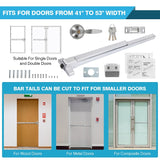 Load image into Gallery viewer, BEAMNOVA 41” Panic Bars for Exit Doors, Stainless Steel Push bar Panic Exit Device with Exterior Door Lever, Commercial Emergency Exit Door Push Bar Door Locks for 41”-53” Wood, Metal Doors