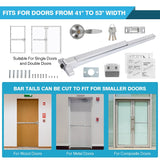 Load image into Gallery viewer, 41” Panic Bars for Exit Doors, Stainless Steel Push bar Panic Exit Device with Exterior Door Lever, Commercial Emergency Exit Door Push Bar Door Locks for 41”-53” Wood, Metal Doors