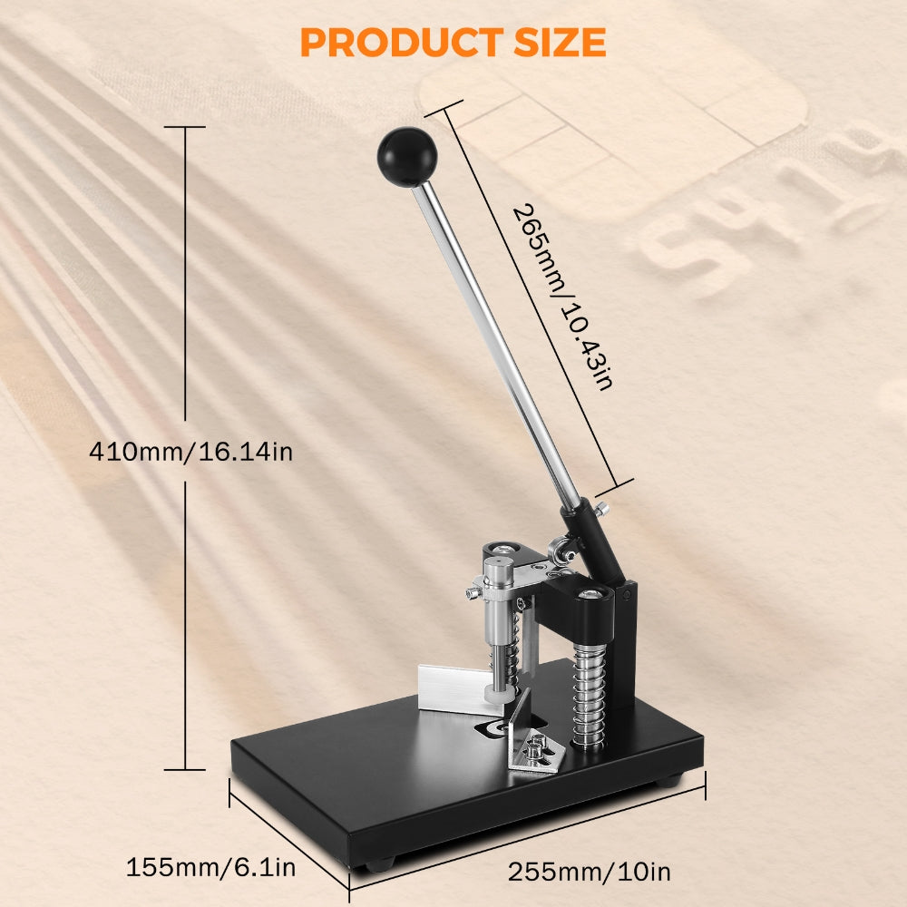 QWORK Desktop Manual Corner Rounding Machine, Heavy Duty Corner Cutter Rounder, Die Punch Cutter, Interchangeable with 1/4 Die, Corner Cut Up to