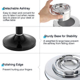 Load image into Gallery viewer, Adjustable Floor Standing Ashtray Outdoor, Stainless Steel Windproof Cigar Ashtrays for Patio Home Office, Stand Ash Tray with Lid for Cigarettes