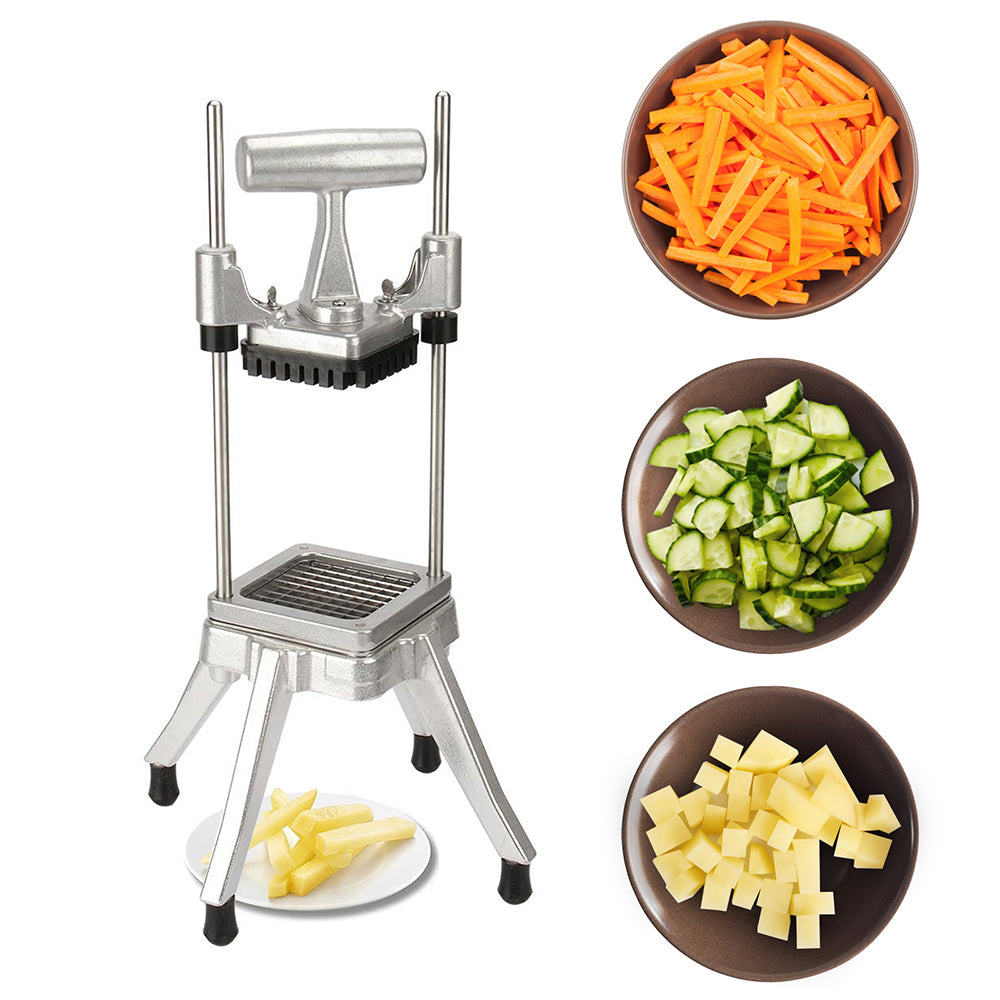 Stainless Steel French Fry Cutter Potato Vegetable Slicer Chopper Dicer 2  Blades