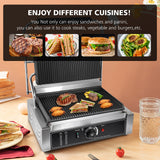Load image into Gallery viewer, 2200W Commercial Panini Maker Sandwich Press Grill Electric Sandwich Maker Non Stick Surface Kitchen Equipment for Making Hamburgers Steaks Bacons