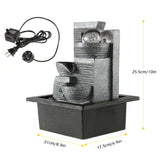 Load image into Gallery viewer, Water Fountain Indoor Fountains with Rolling Ball, Calming Water Sound Feng Shui Zen Waterfall Fountain Relaxion Tabletop Fountains for Home Office Decor