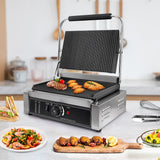 Load image into Gallery viewer, 2200W Commercial Panini Maker Sandwich Press Grill Electric Sandwich Maker Non Stick Surface Kitchen Equipment for Making Hamburgers Steaks Bacons
