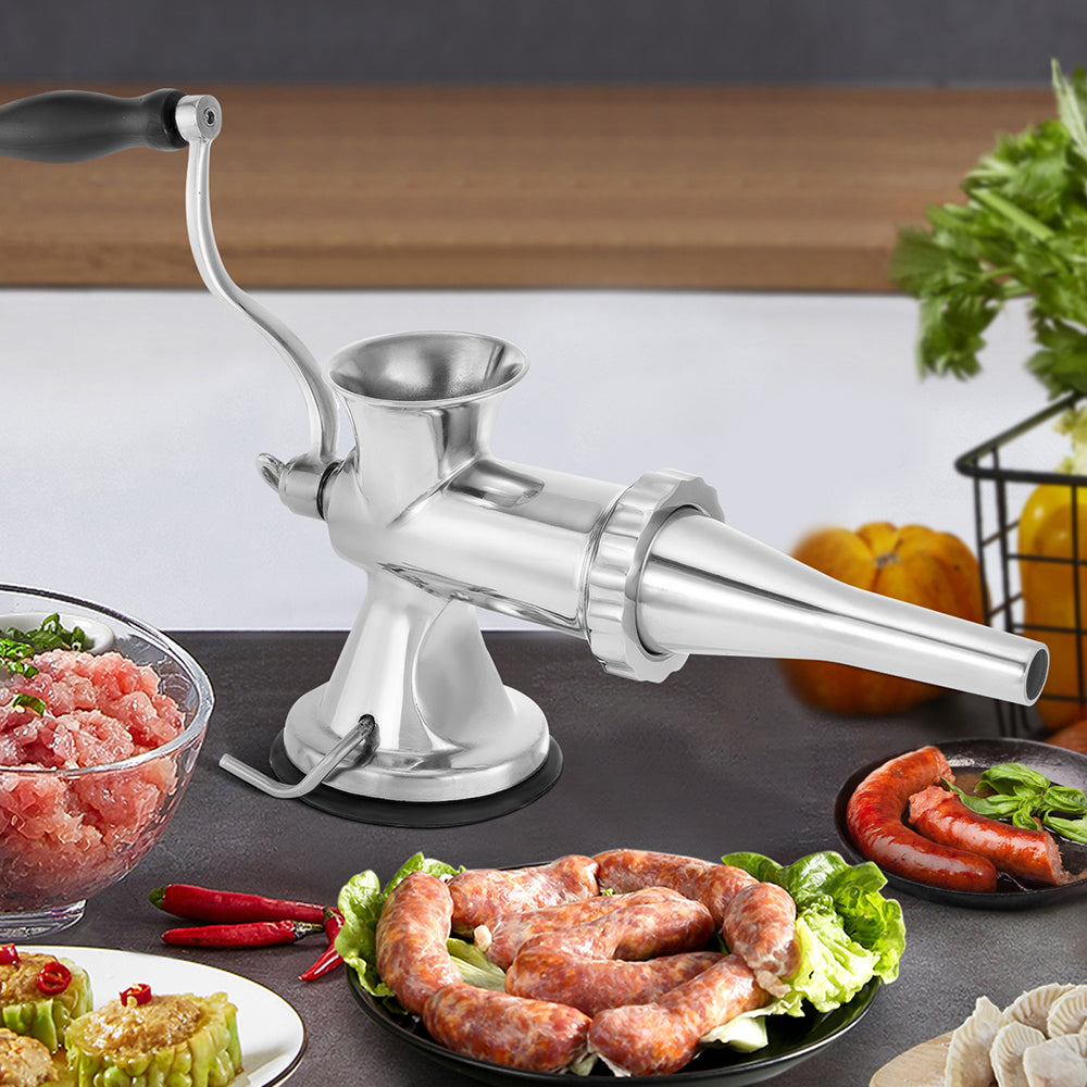 Stainless Steel Manual Meat Grinder Mincer Sausage Pasta Filler