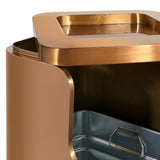 Load image into Gallery viewer, Gold Stainless Steel Office Trash Can, Garbage Can for School, Hotel ,Hospital, Elevator Entrance, Supermarket