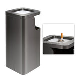 Load image into Gallery viewer, Black Stainless Steel Office Trash Can, Garbage Can for School, Hotel ,Hospital, Elevator Entrance, Supermarket