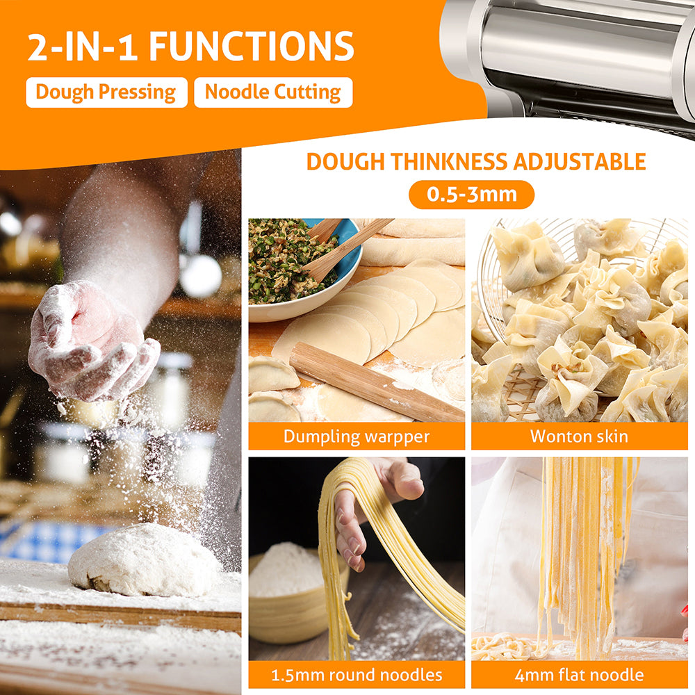 Thickness Adjustable Electric Pasta Noodle Maker Machine Dough