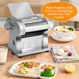 Load image into Gallery viewer, Commercial Electric Pasta Maker Machine Automatic Noodle Machine Pasta Roller Adjustable Thickness for Spaghetti Fettuccini Lasagna Dumpling Skins