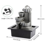 Load image into Gallery viewer, Tabletop Water Fountain Indoor Waterfalls Fountains with LED Light Decorative Feng Shui Tabletop Fountain with Automatic Pump Best Home Gifts