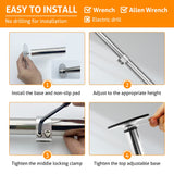 Load image into Gallery viewer, Undermount Sink Brackets,Set of 2 Adjustable Stainless Steel Sink Support Brackets, Never Fall Sink Repair System for Kitchen and Bathroom, Undermount Sink Mounting Brackets(16 to 29.5 inch)