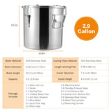 Load image into Gallery viewer, 11L/2.9Gallon Moonshine Still Stainless Steel Alcohol Distiller for DIY Whiskey Wine Brandy