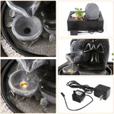 Load image into Gallery viewer, Water Fountains Indoor Waterfall Fountain Small Tabletop Water Fountain with Zen Garden Buddha Fountain Indoor for Home Decor House Warming Gifts