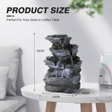 Load image into Gallery viewer, Water Fountain Indoor Fountains Stacked Rocks Waterfall Fountain Relaxing Water Sound Feng Shui Illuminated Tabletop Fountains for Home Office Decor