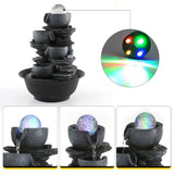 Load image into Gallery viewer, Water Fountains Indoor Tabletop Fountain with Pump Waterfall Fountain Indoor Coloured LED Lights Desk Water Fountains for Home Office Decor