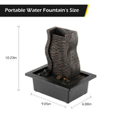 Load image into Gallery viewer, Water Fountains Indoor Tabletop Water Fountain with LED Lights Feng Shui Waterfall Fountain for Modern Home Decor Office Living Room Decoration Home Gifts