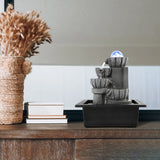 Load image into Gallery viewer, Tabletop Water Fountain Indoor Waterfalls Fountains with Colored LED Light Decorative Feng Shui Tabletop Fountain with Automatic Pump Best Home Gifts