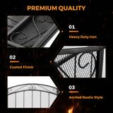 Load image into Gallery viewer, 43X29 inch Decorative Fireplace Screen Outdoor Fireplace Cover Screen 3 Panel Iron Mesh Modern Vintage Art Decor