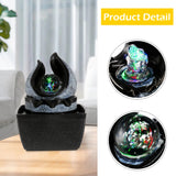 Load image into Gallery viewer, Water Fountain Indoor Fountains with Illuminated Rolling Ball, Feng Shui Zen Tabletop Waterfall Fountains Calming Water Sound Relaxation Fountain for Home Office Decor