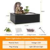 Load image into Gallery viewer, Tabletop Water Fountain Indoor Fountains Illuminated Feng Shui Zen Meditation Calming Relaxion Waterfall Fountain for Home Bedroom Office Decor