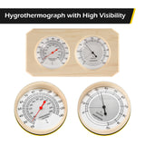 Load image into Gallery viewer, Sauna Thermometer 2 in 1 Wooden Sauna Hygrothermograph Indoor Fahrenheit Thermometer and Hygrometer for Hotel Sauna Room Accessories