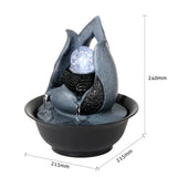 Load image into Gallery viewer, Tabletop Water Fountain Indoor Waterfall Fountain with LED Rolling Ball, Feng Shui Zen Desktop Fountains Calming Water Sound Relaxation Fountain for Home Office Decor