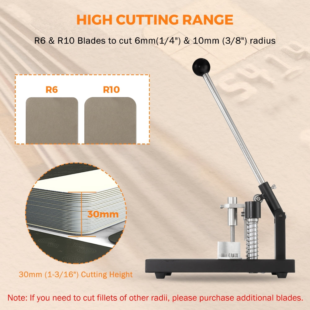 R3mm R10mm Knife Paper Round Corner Cutting Machine