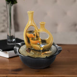 Load image into Gallery viewer, Tabletop Water Fountain Indoor Waterfall Fountain with LED Light, Feng Shui Zen Meditation Calming Water Sound Relaxation Desktop Fountain for Home Bedroom Office Decoration