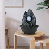 Load image into Gallery viewer, Tabletop Water Fountain with Rolling Ball, Stacked Rocks Waterfall Fountain Zen Calming Water Sound Relaxation Fountain for Home Office Decor
