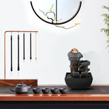 Load image into Gallery viewer, Water Fountains Indoor Tabletop Fountain with Pump Waterfall Fountain Indoor Coloured LED Lights Desk Water Fountains for Home Office Decor